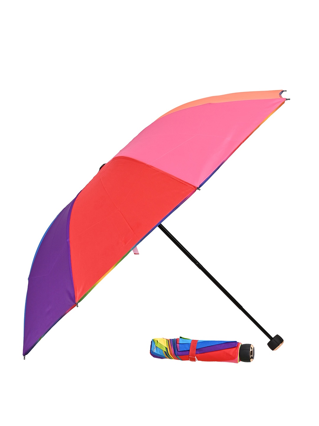 

LOOM LEGACY Manual 3 Fold Colourblocked Umbrella, Red