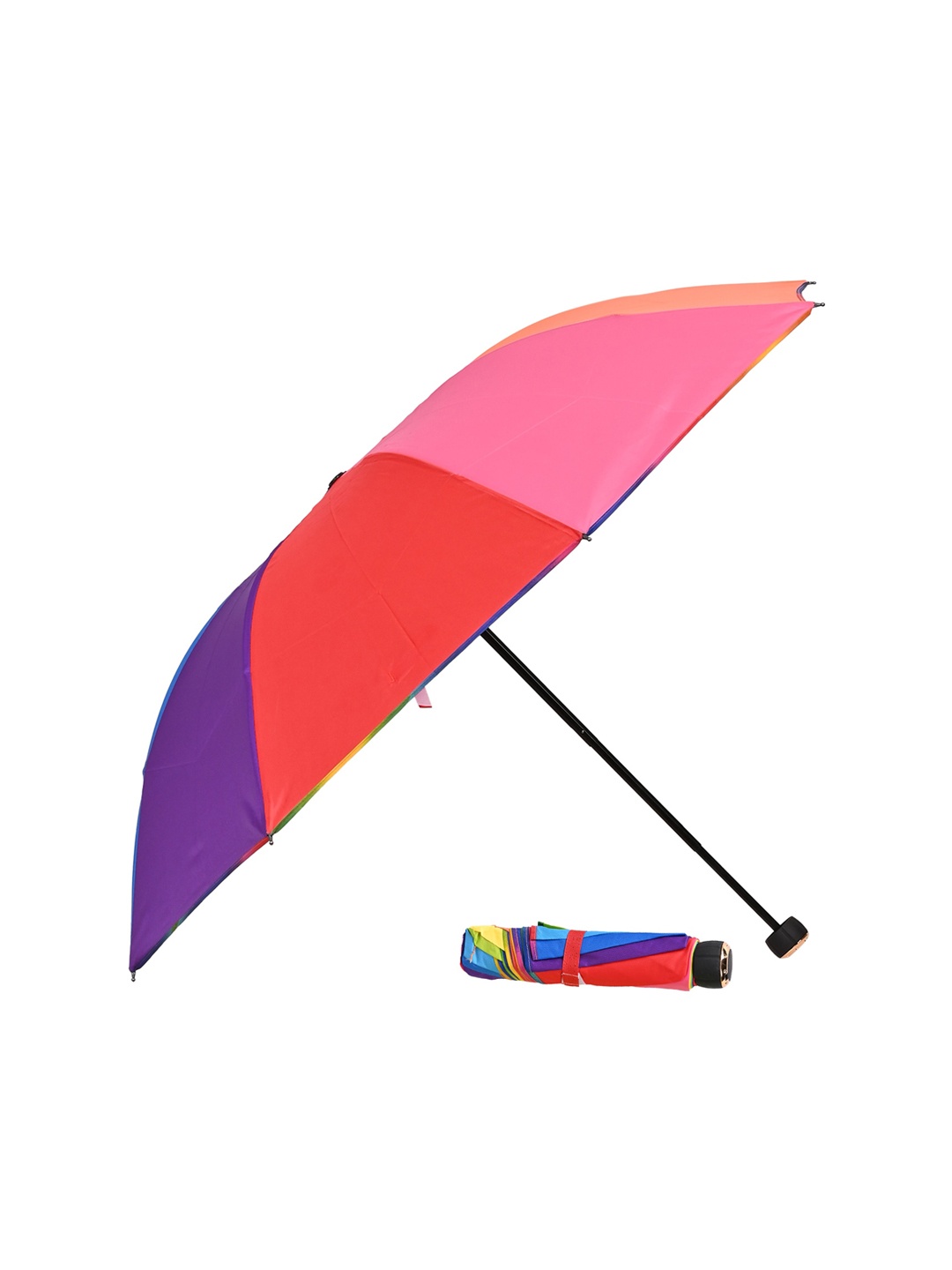 LOOM LEGACY Colourblocked 3 Fold Umbrella, Purple
