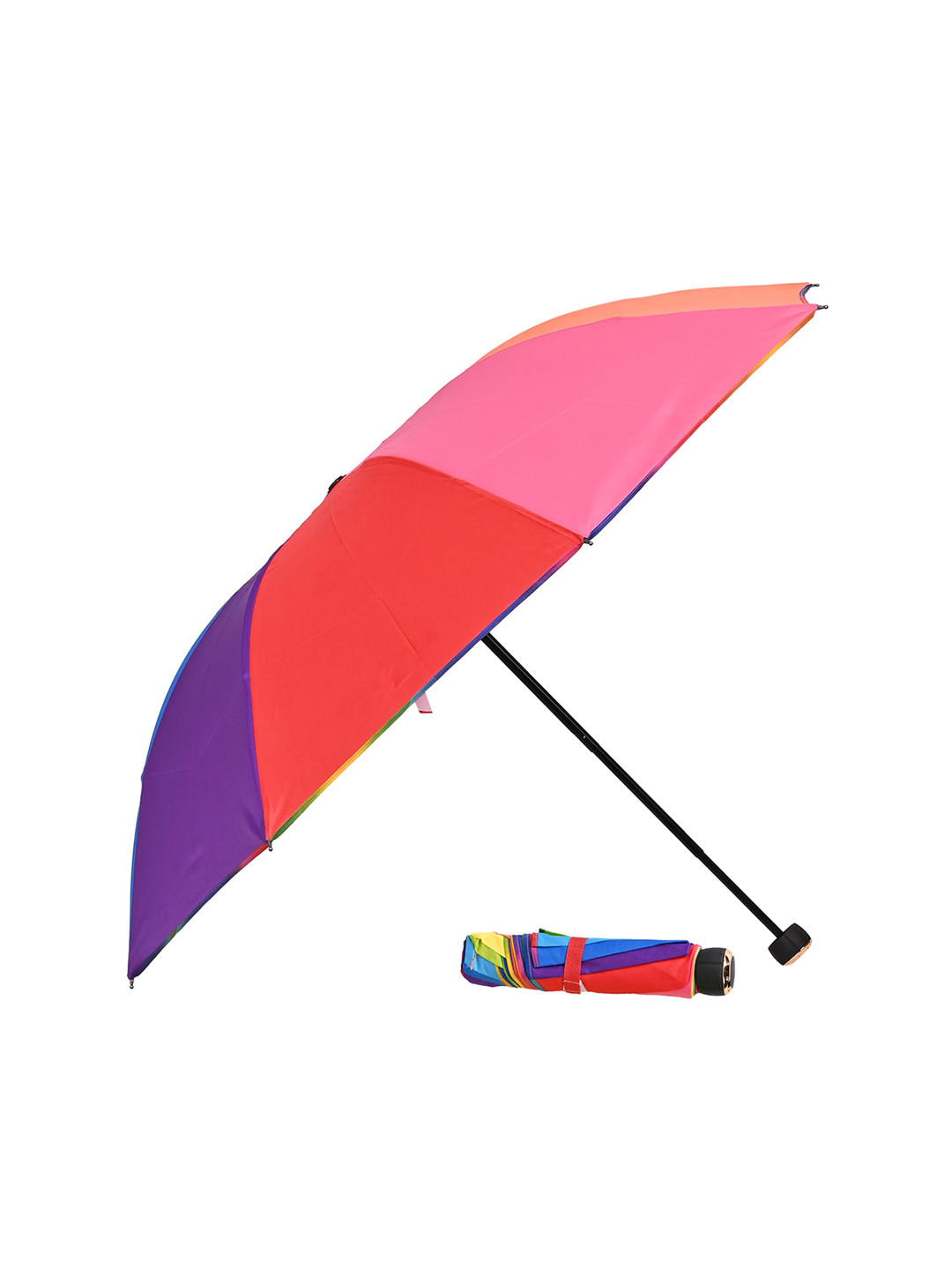 

LOOM LEGACY Colourblocked 3 Fold Umbrella, Green