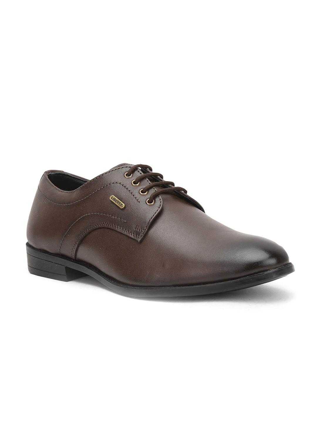 

Liberty Men Round Toe Leather Formal Derby, Brown