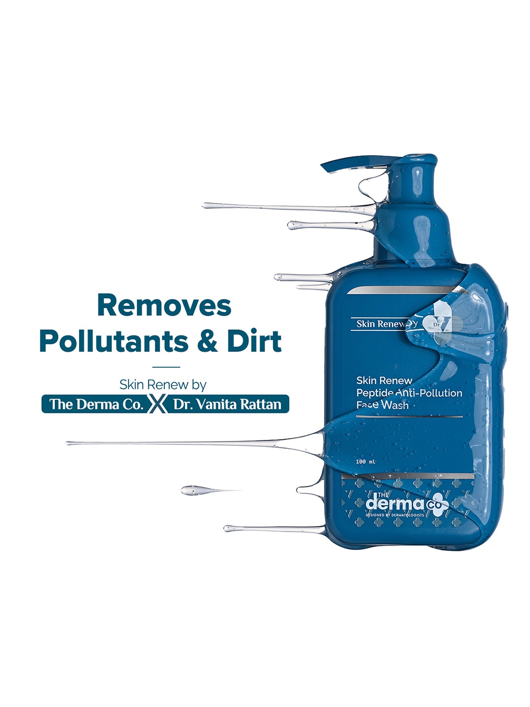 

The Derma co. Dr. V Skin Renew Peptide Anti-Pollution Face Wash - 100ml, White