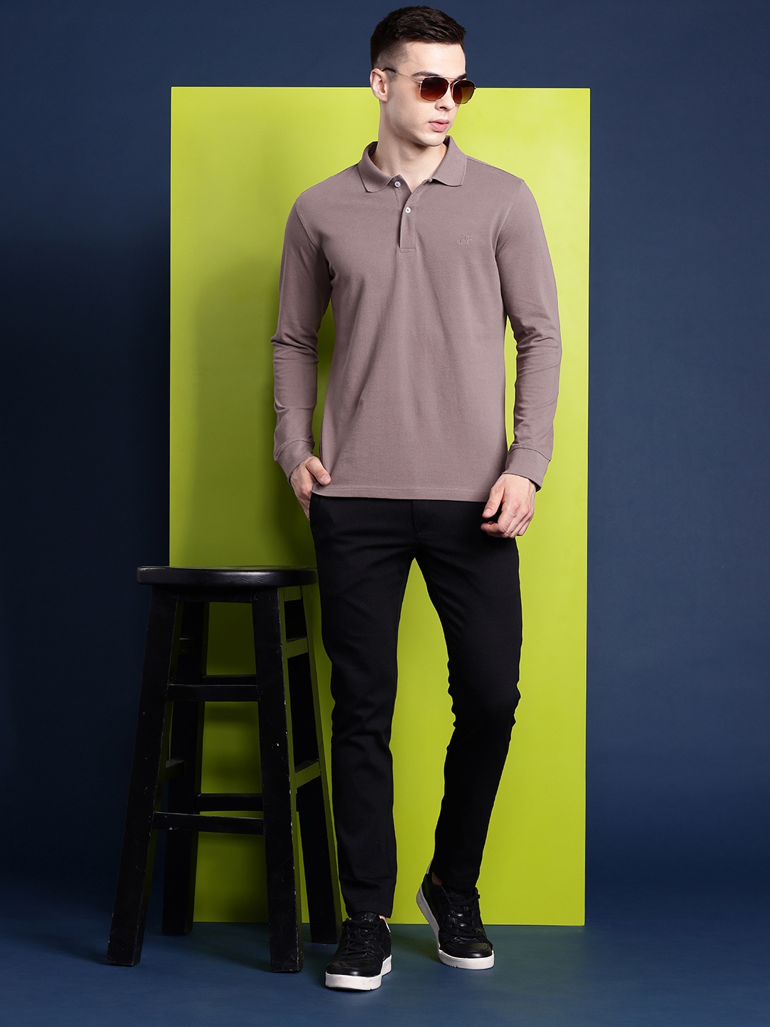 

Hancock Men Polo Collar Pure Cotton Bio Finish T-shirt, Mauve