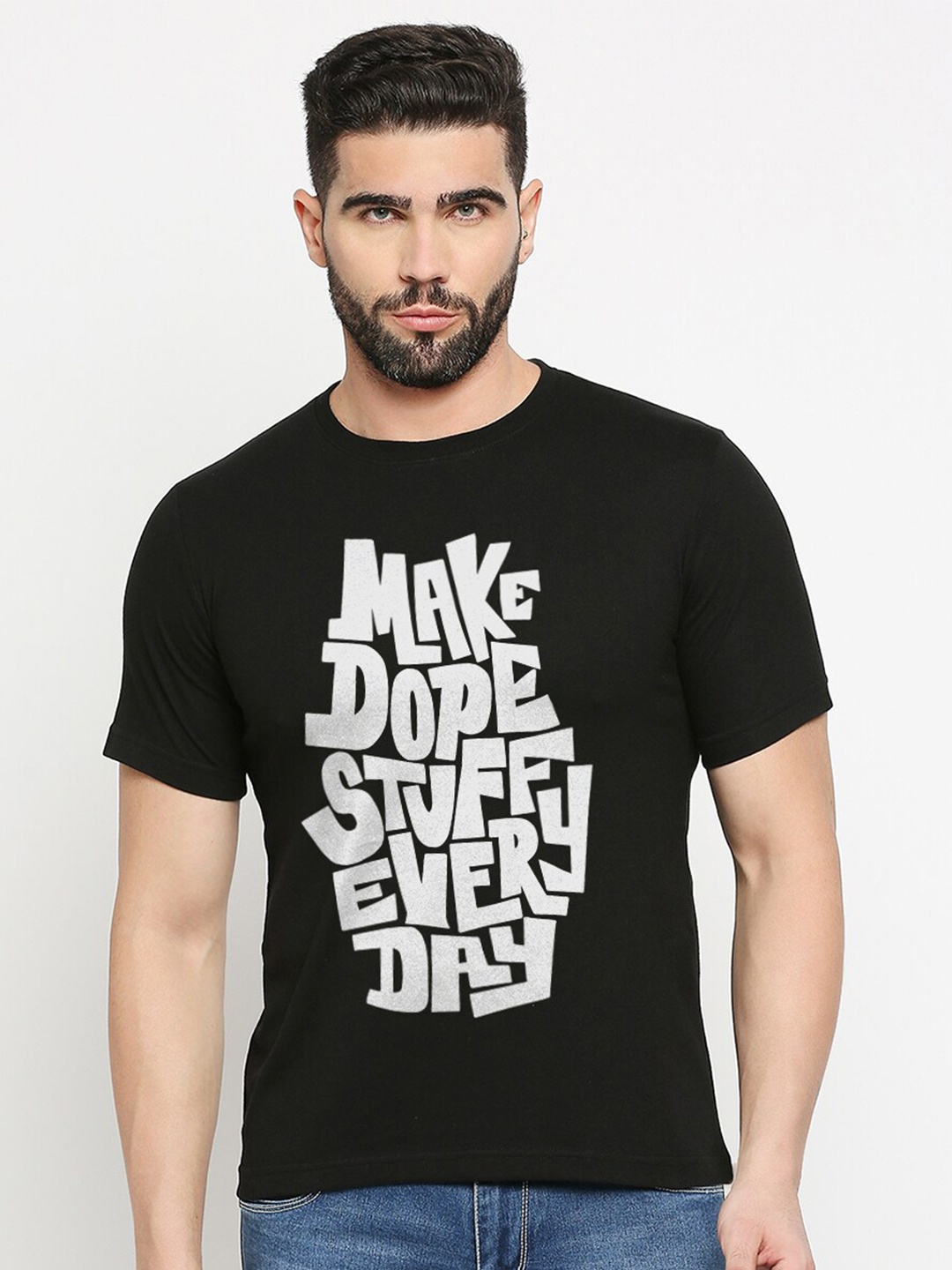 

MOD ECRU Unisex Raw Edge T-shirt, Black
