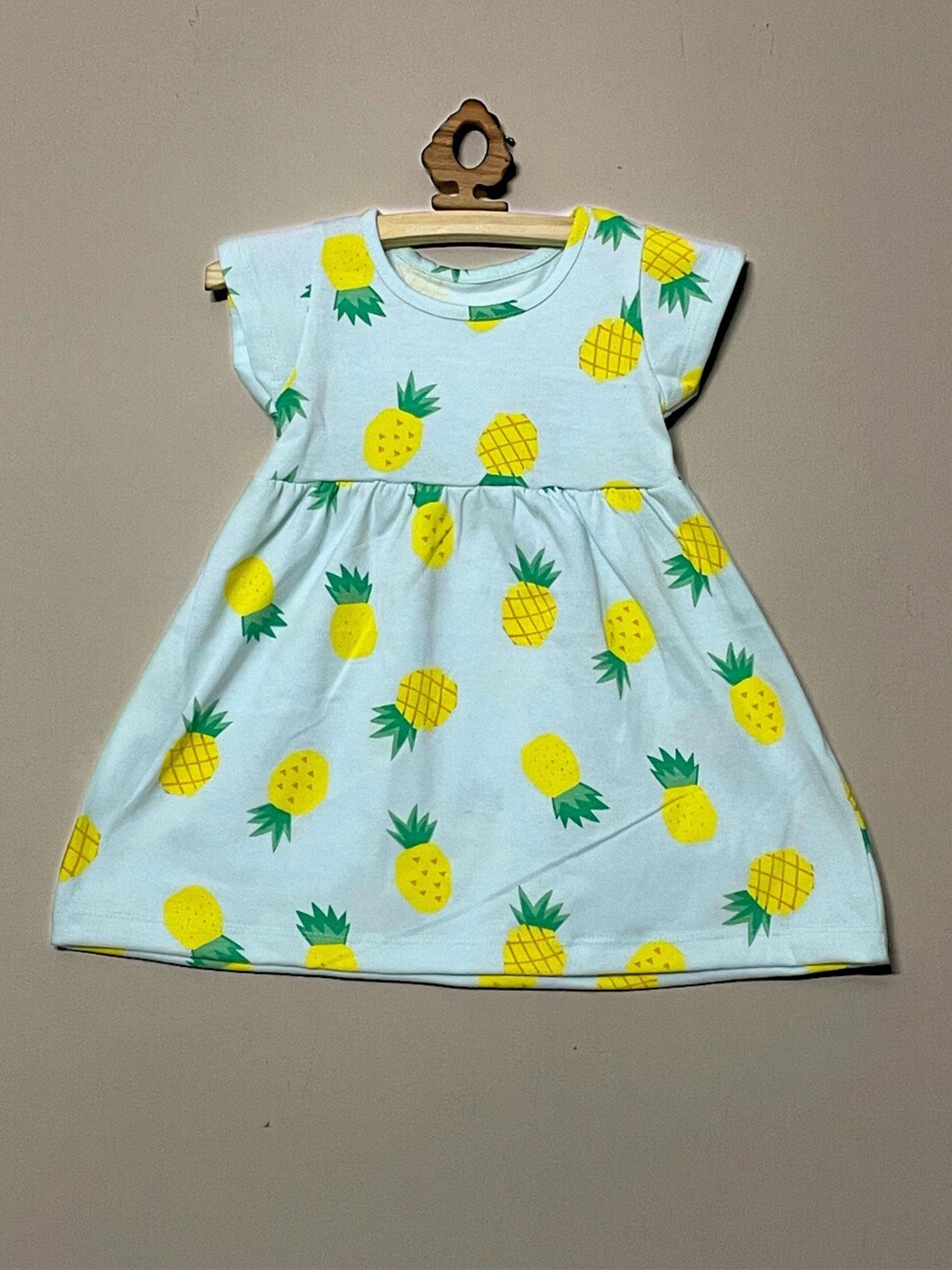 

BAESD Girls Conversational Printed Cotton Fit & Flare Dress, Green
