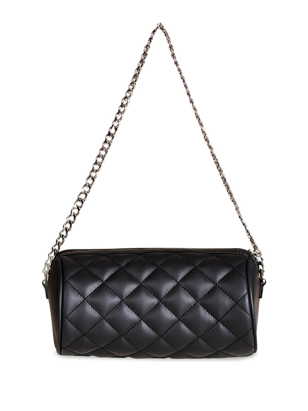 

Nestasia PU Structured Shoulder Bag with Quilted, Black