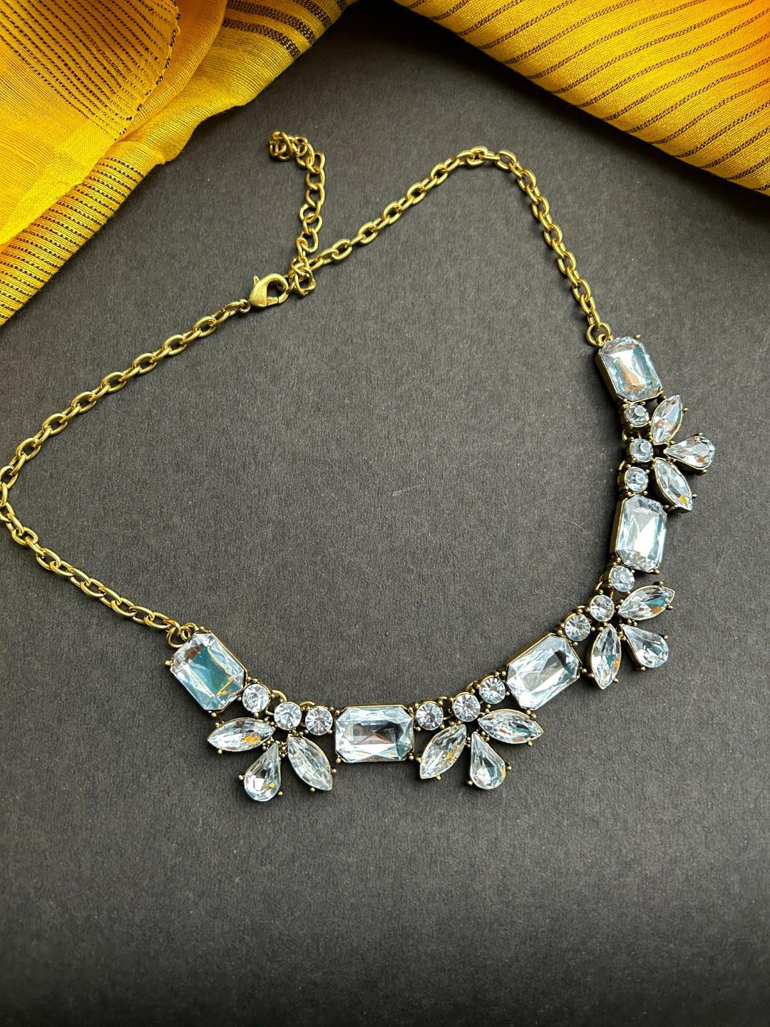 

FIROZA Awestuck Rhinestone Necklace, Gold
