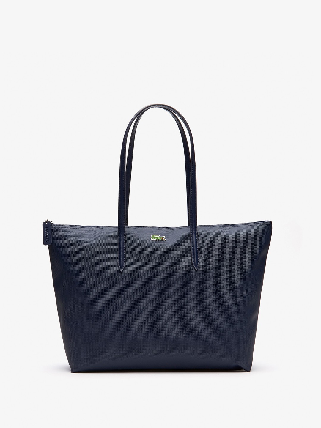 

Lacoste Textured Zip Detail PU Oversized Tote Bag, Blue