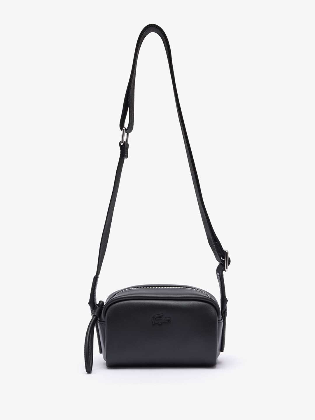 

Lacoste Leather Bowling Sling Bag, Black