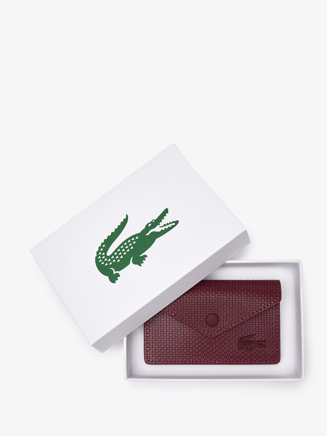 

Lacoste Women Textured Leather Envelope, Red
