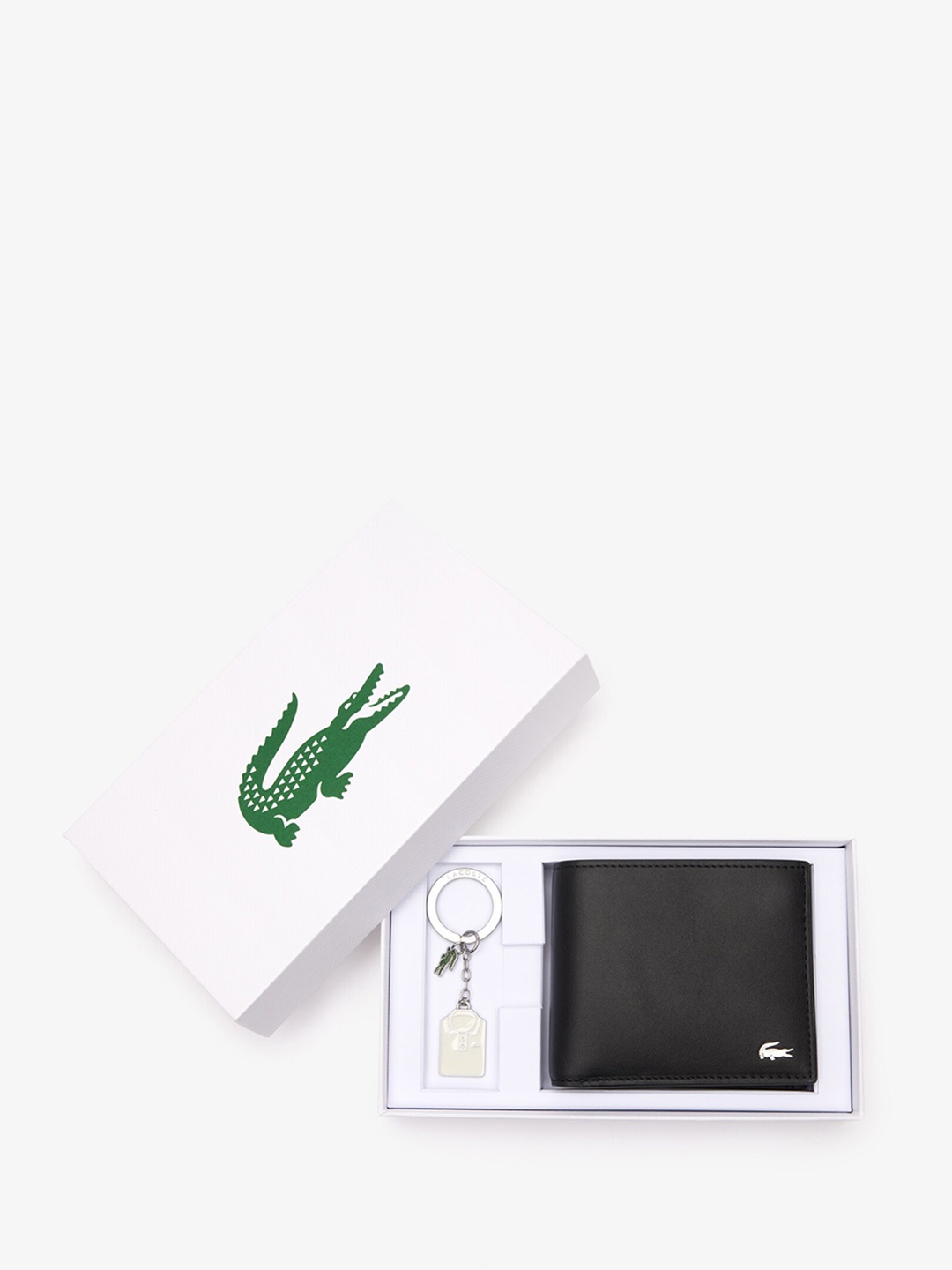 

Lacoste Men Accessory Gift Set of Wallet & Keychain, Black