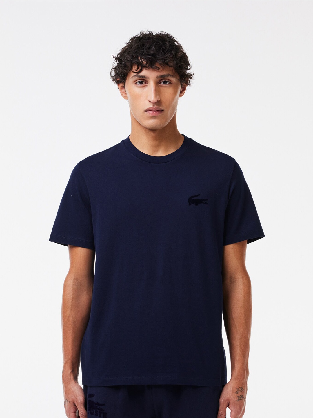 

Lacoste Round Neck Cotton T-shirt, Blue