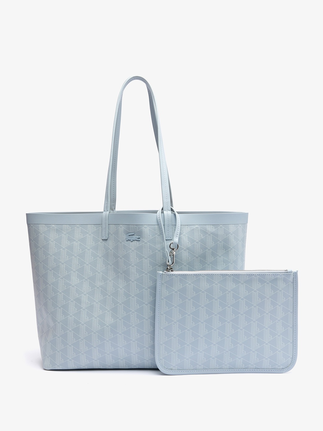 

Lacoste Geometric Printed Oversized Tote Bag with Pouch, Blue