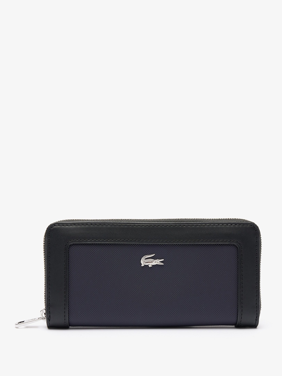 

Lacoste Women Textured Zip Around Wallet, Black