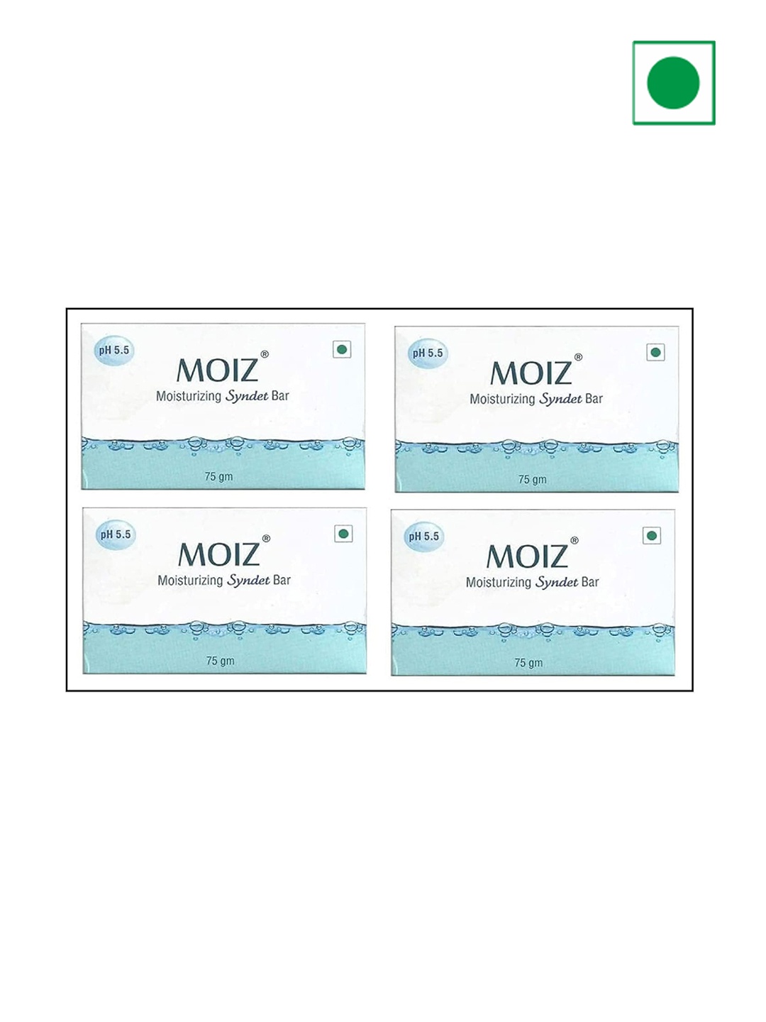 

RAASO Set Of 4 Moiz Moisturizing Syndet Bar - 75g Each, White