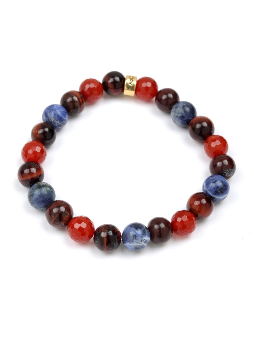 

Stone Story By Shruti Women Sterling Silver Tigers Eye Charm Bracelet, Gold