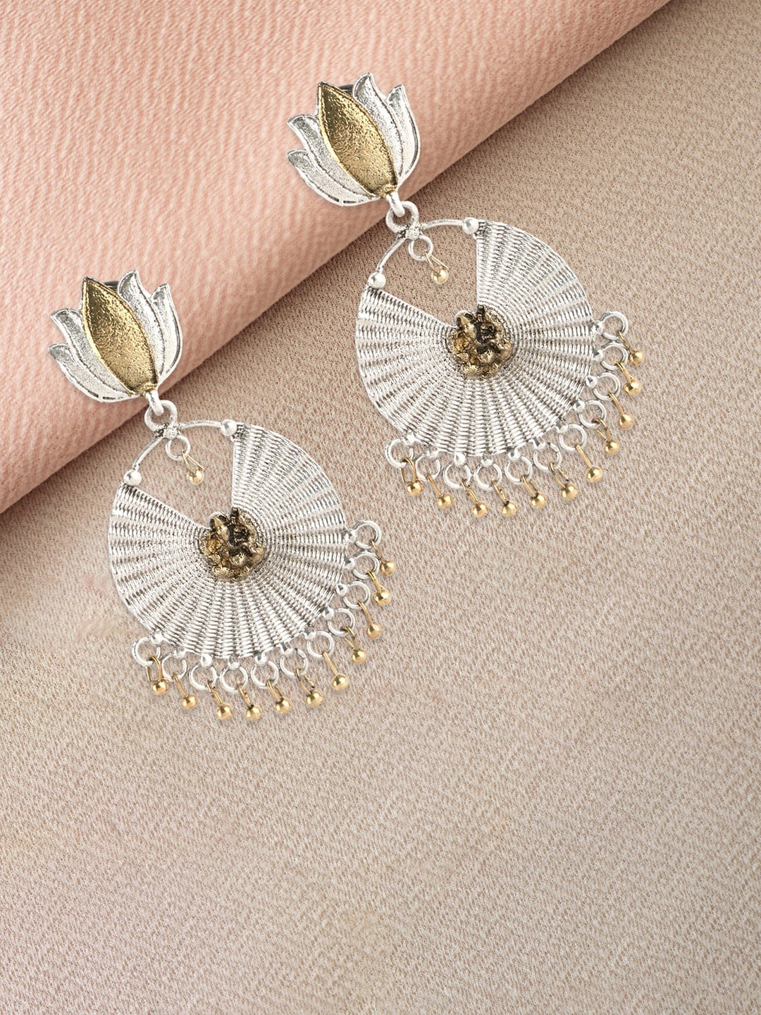 

Sangria Silver-Plated Oxidised Drop Earrings