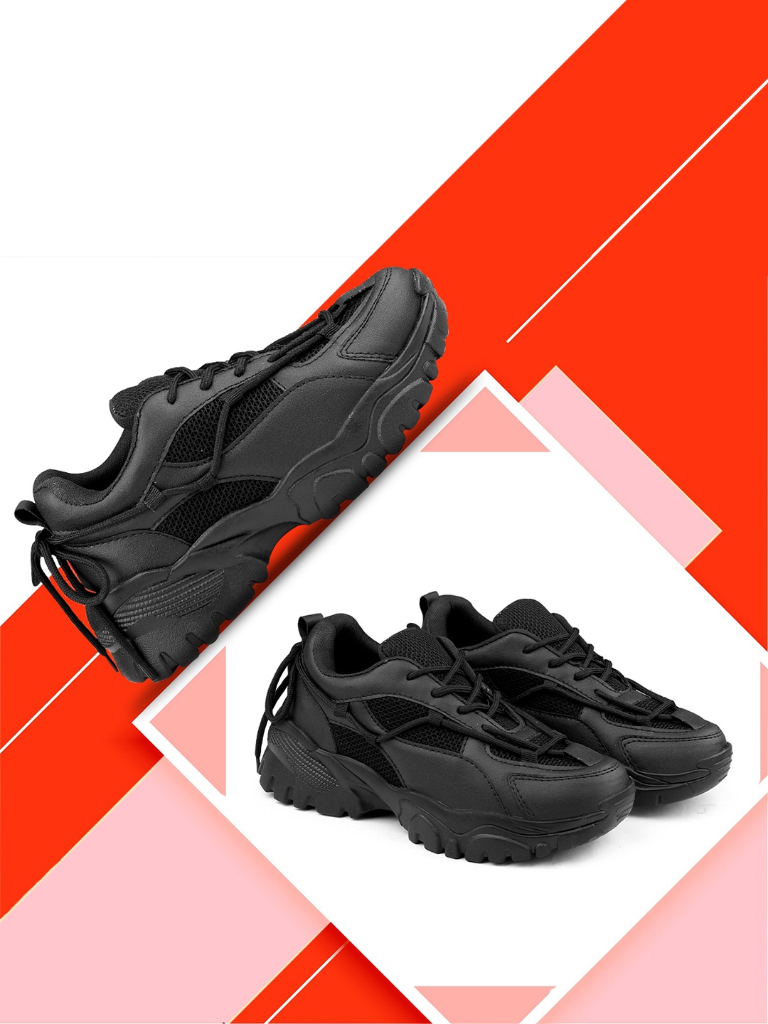 

Bxxy Women Round Toe Flymesh Mesh Sneakers, Black