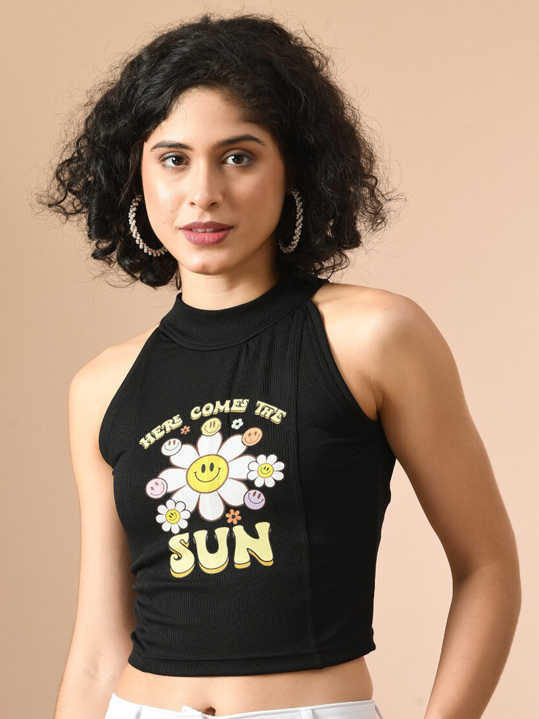 

BAESD Graphic Printed Round Neck Slim Fit T-shirt, Black