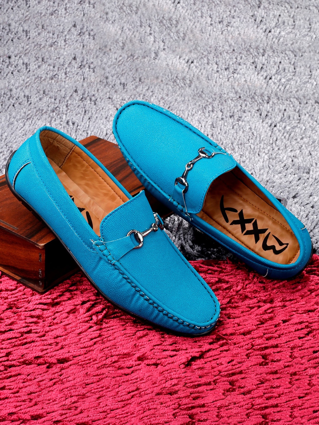 

Bxxy Men Round Toe Loafers, Blue