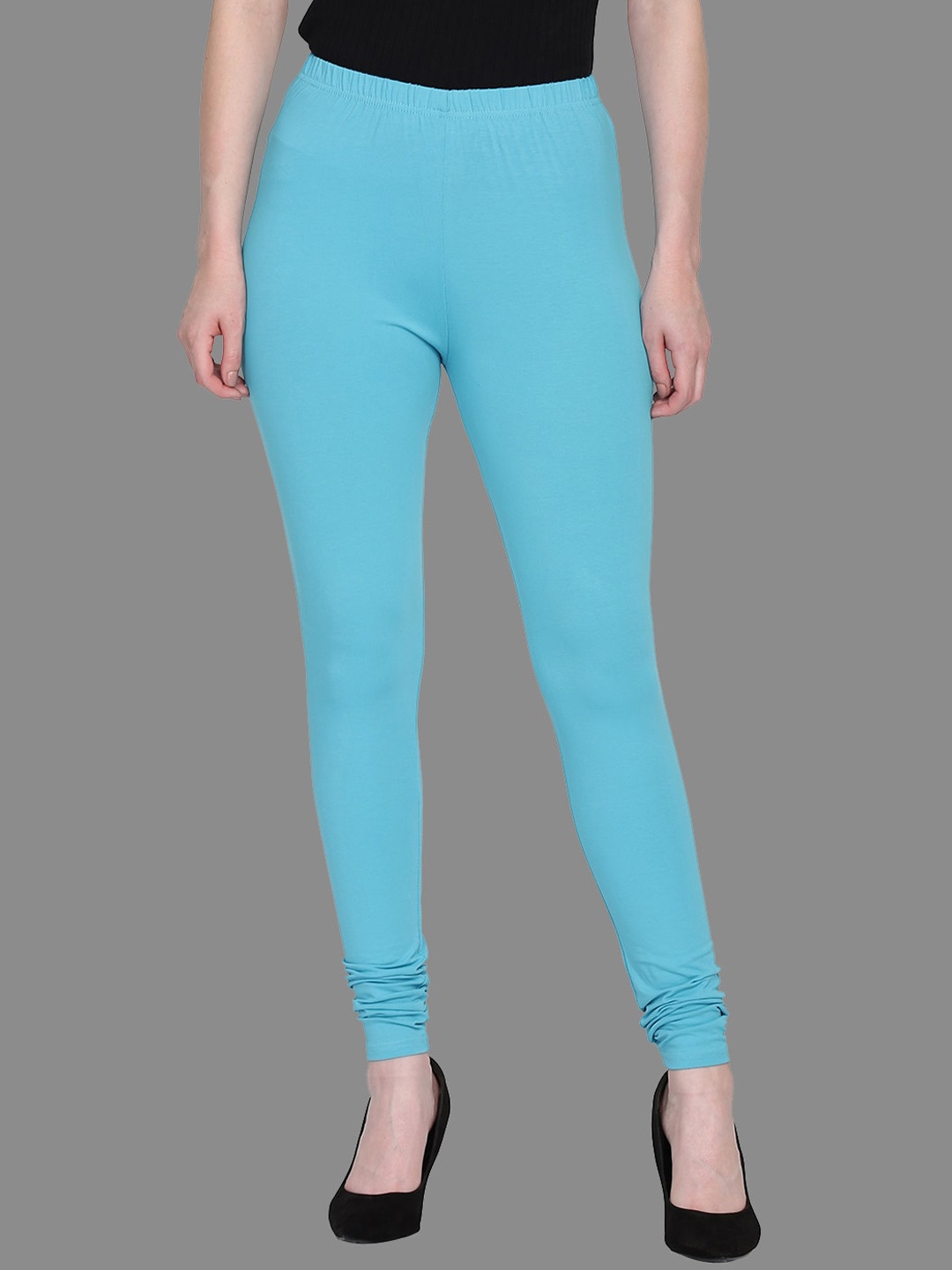 

FFU Mid-Rise Churidar-Length Leggings, Turquoise blue