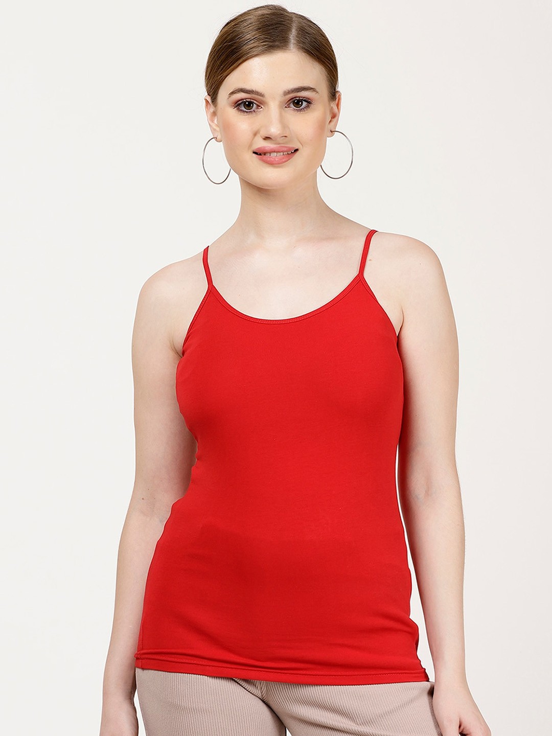 

FFU Non-Padded Spaghetti Camisole, Red
