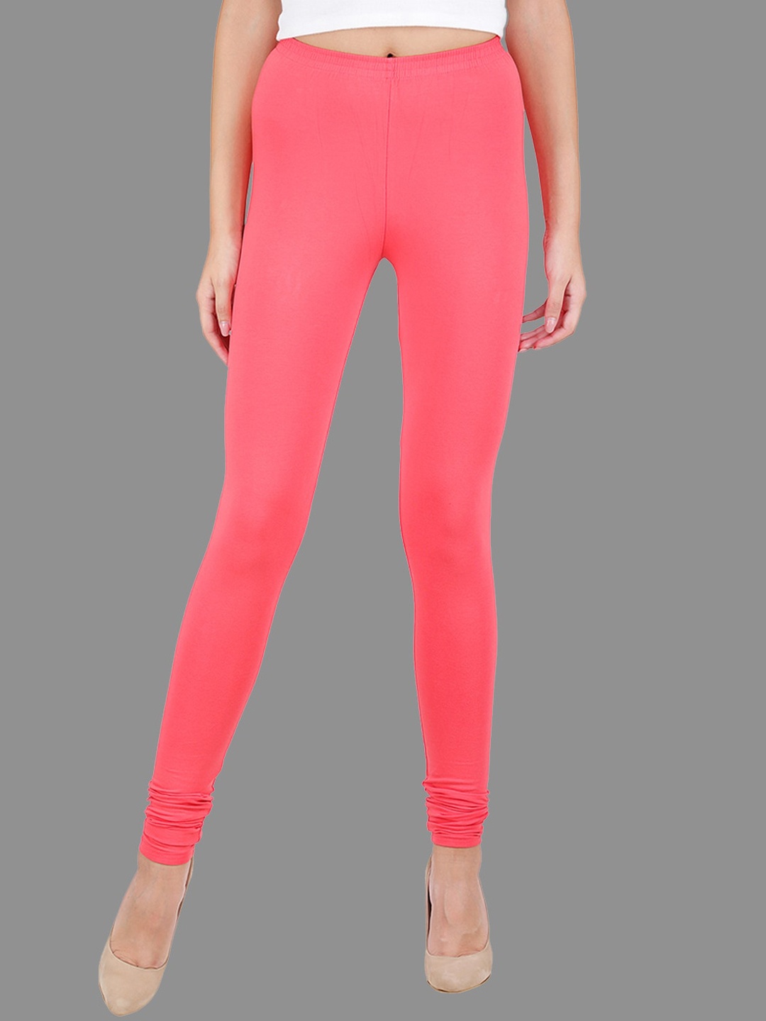 

FFU Churidar Length Slip-On Leggings, Coral