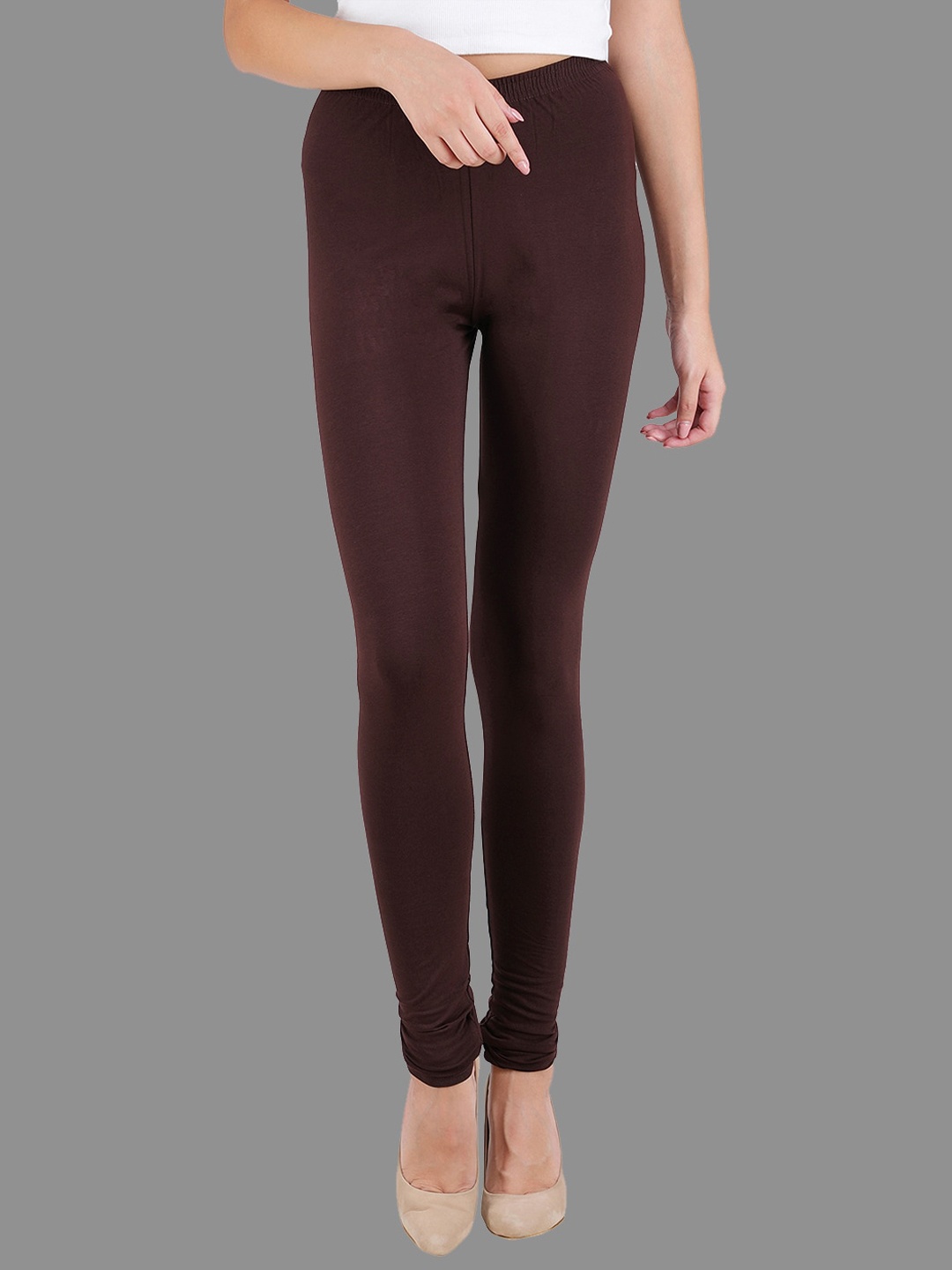 

FFU Mid-Rise Churidar-Length Leggings, Brown