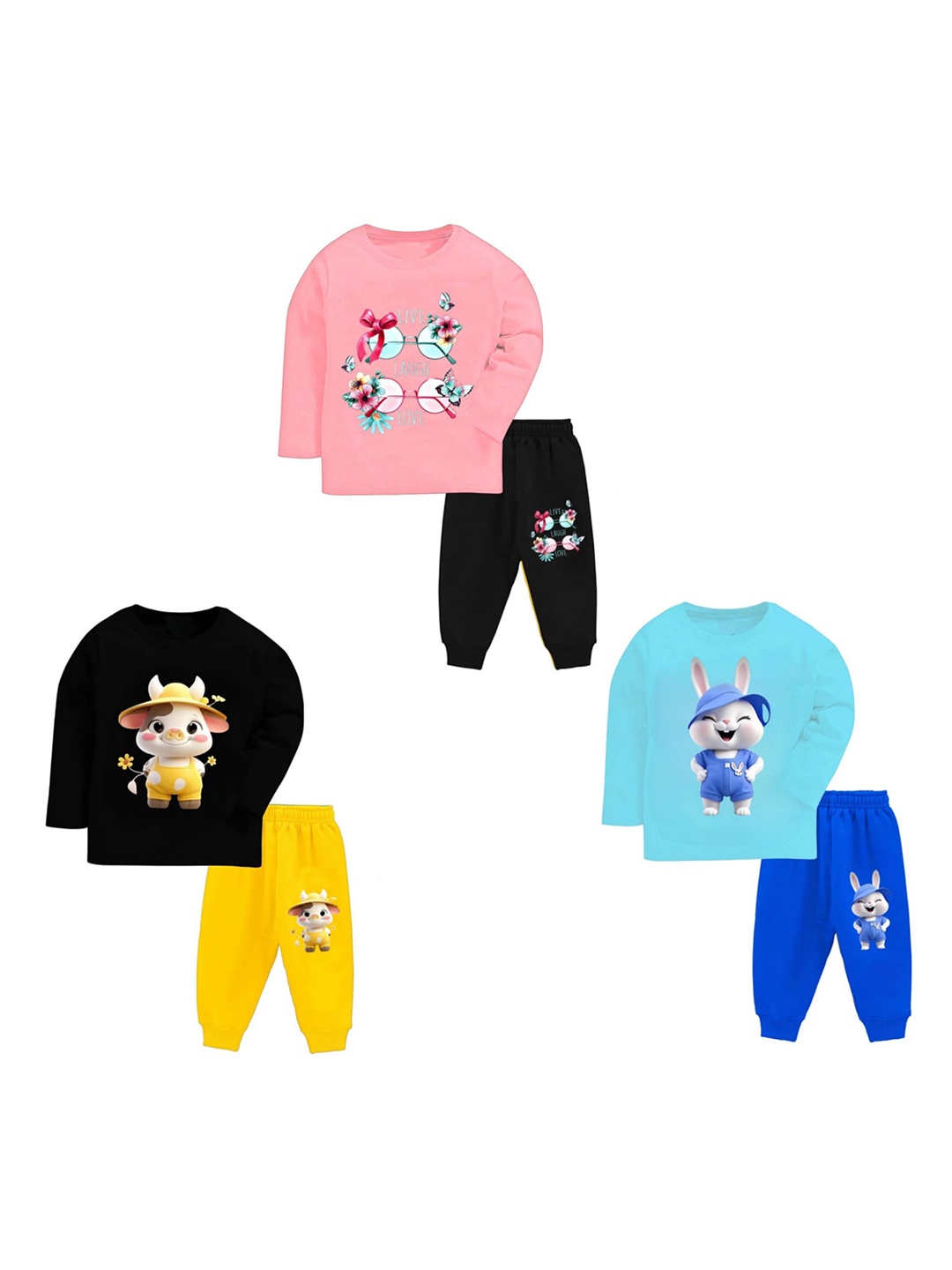 

BAESD Infants Pack Of 3 Printed Clothing Set, Black