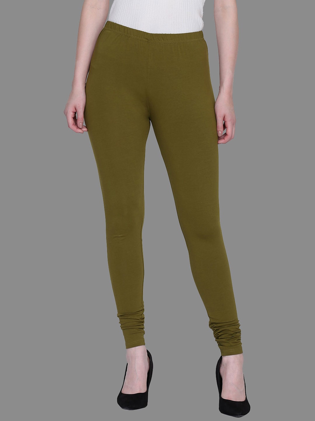 

FFU Mid-Rise Churidar Length Leggings, Olive