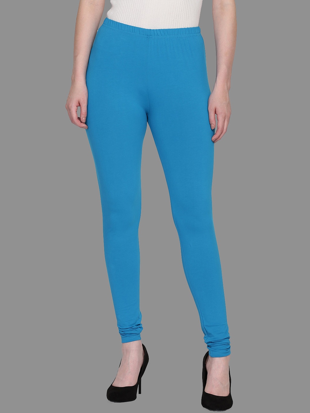 

FFU Mid-Rise Churidar Length Slip-On Leggings, Turquoise blue