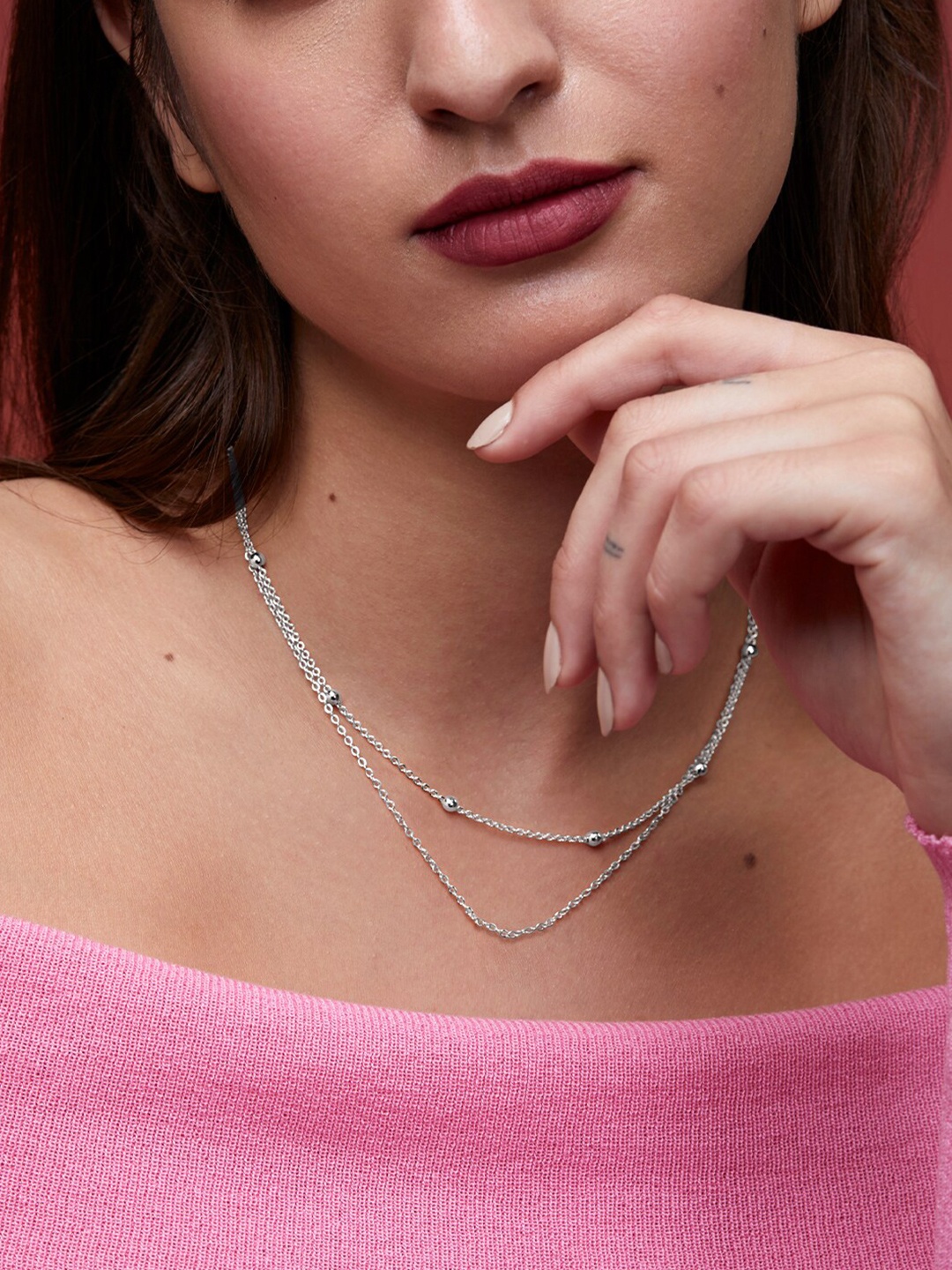 

AIKA BY MINUTIAE Silver-Plated Layered Necklace