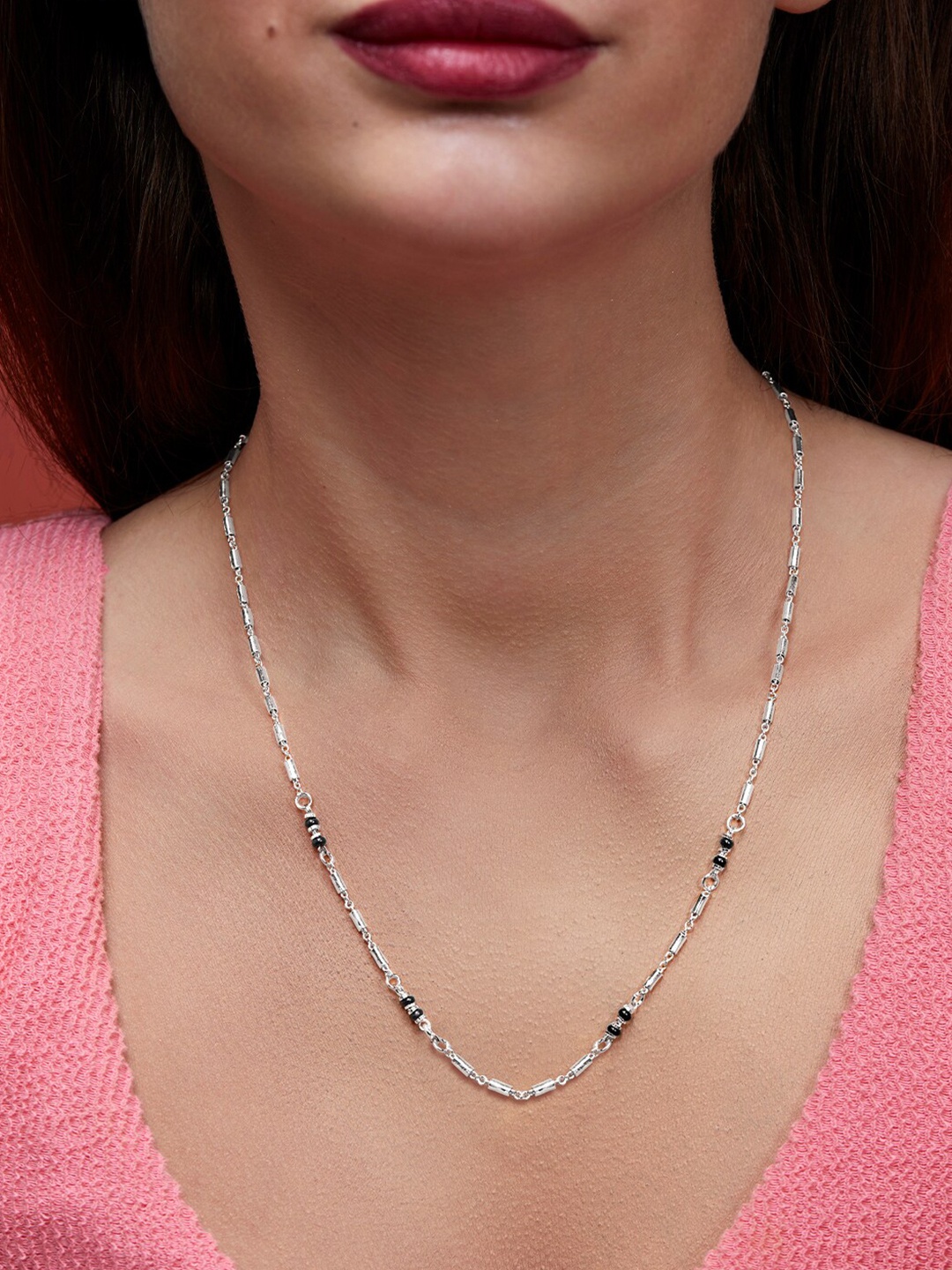

AIKA BY MINUTIAE Brass Silver-Plated Minimal Chain