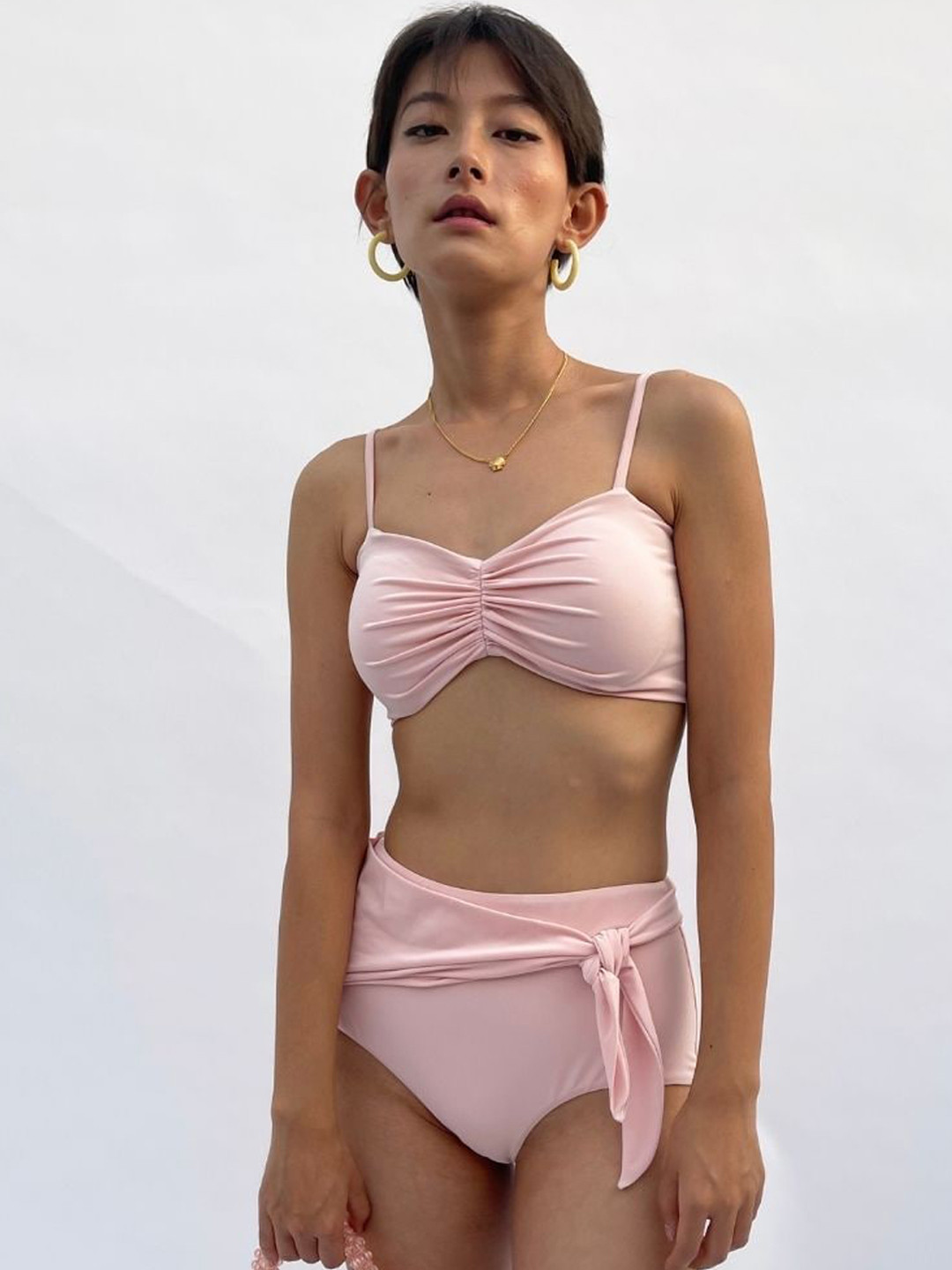 

NADI NADI Two Piece Shoulder Straps Swim Set, Pink