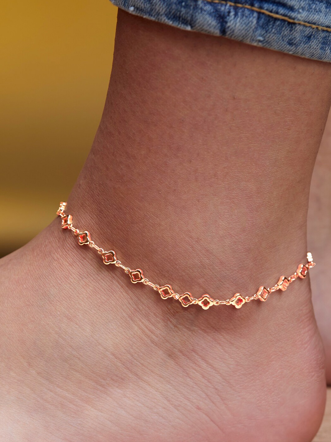 

AIKA BY MINUTIAE Rose Gold-Plated Anklet