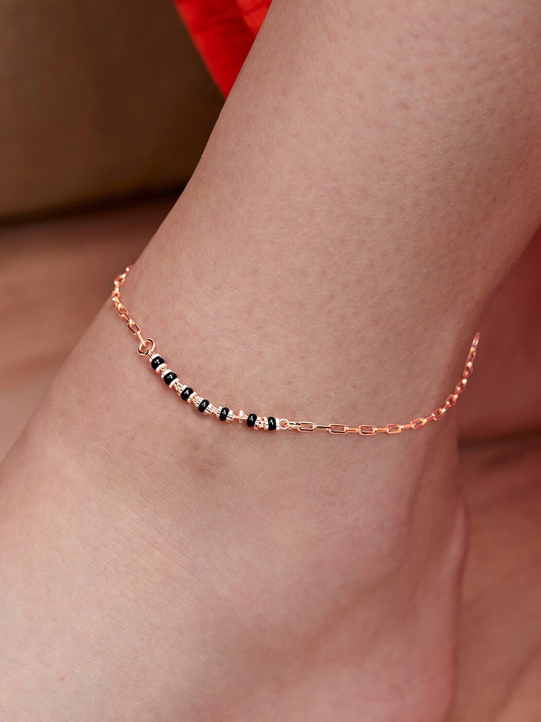 

AIKA BY MINUTIAE Rose Gold-Plated Anklet