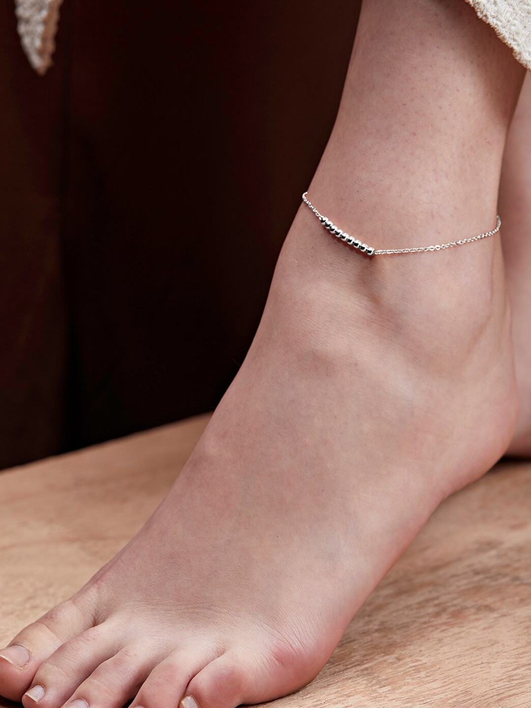 

AIKA BY MINUTIAE Silver-Plated Anklet