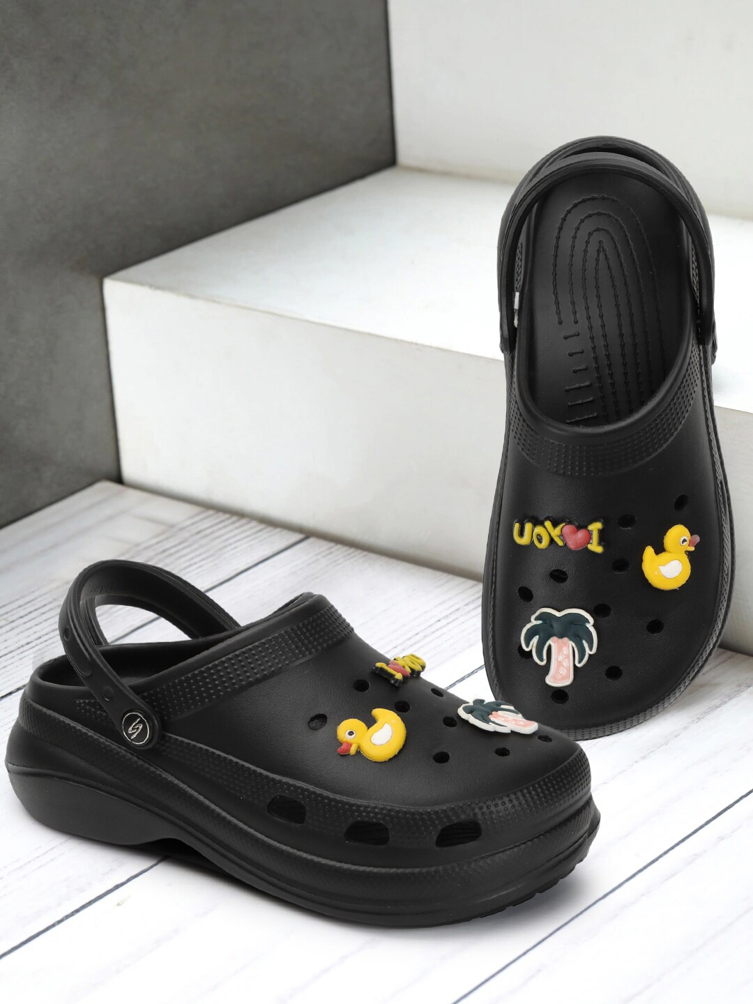 

The Roadster Lifestyle Co. Women Black Clogs