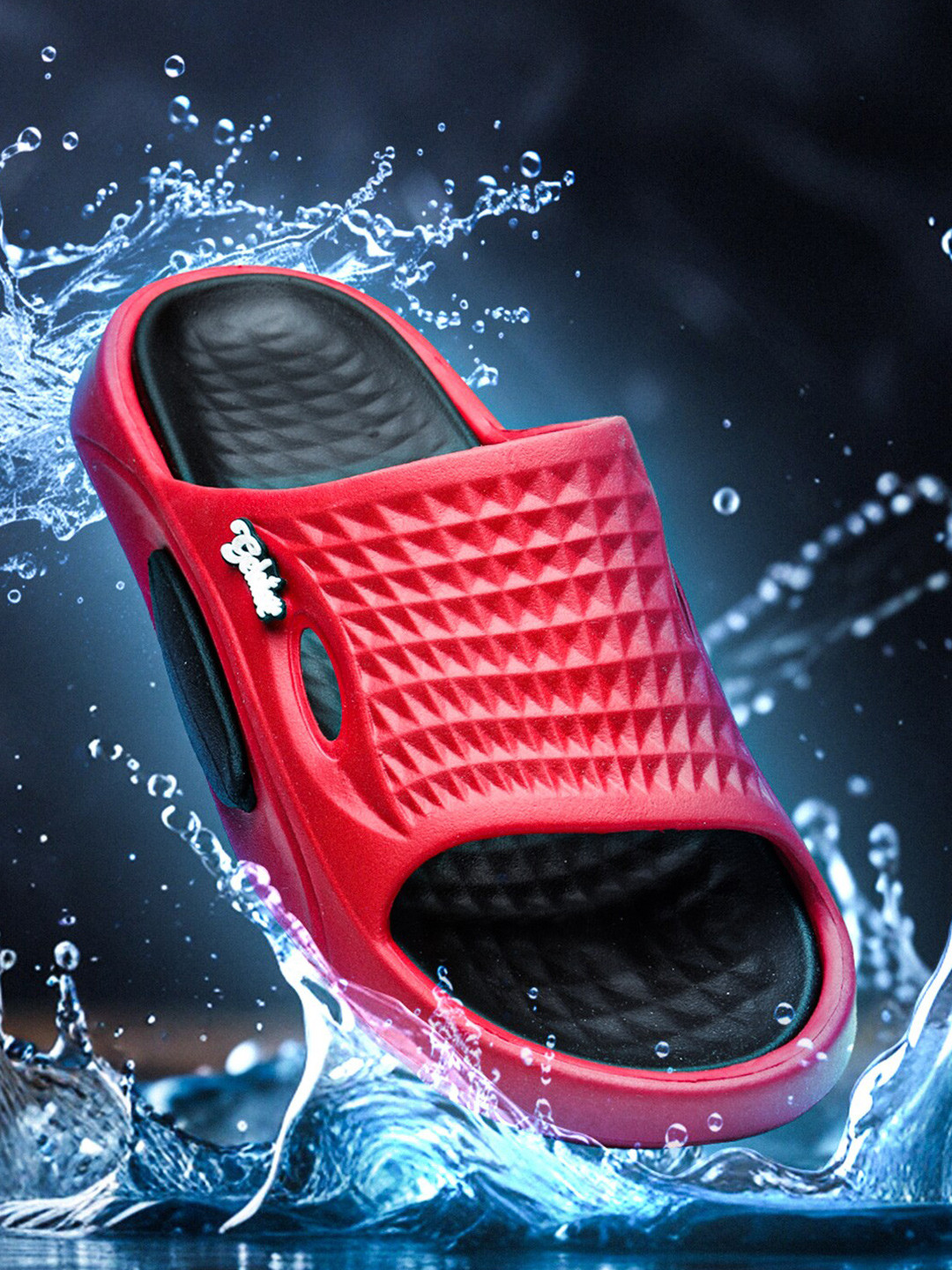 

Solethreads Women Self Design Sliders, Red
