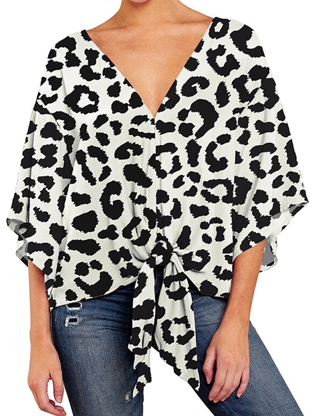 

StyleCast x Revolte Abstract Printed Kimono Sleeve Top, Black