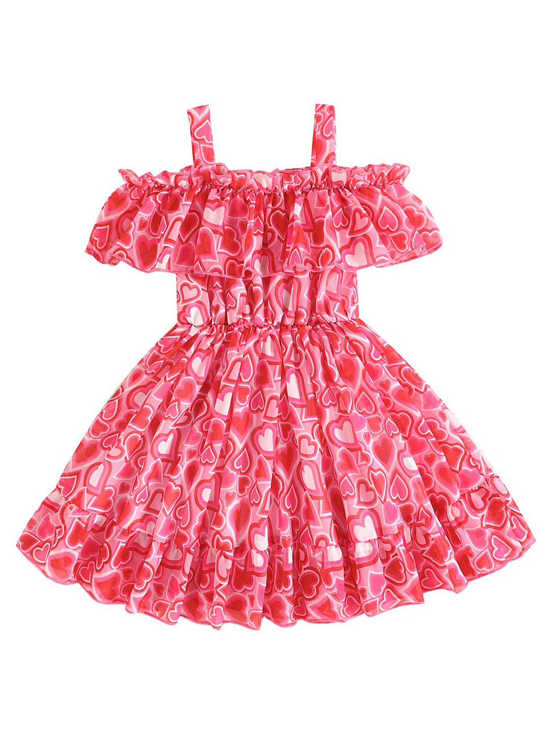 

StyleCast x Revolte Girls Pink & White Floral Printed Layered Fit & Flare Dress