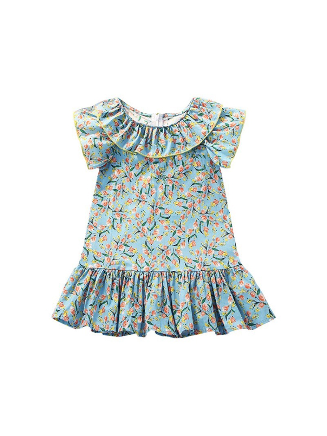 

StyleCast x Revolte Blue Floral Printed Cotton Dress