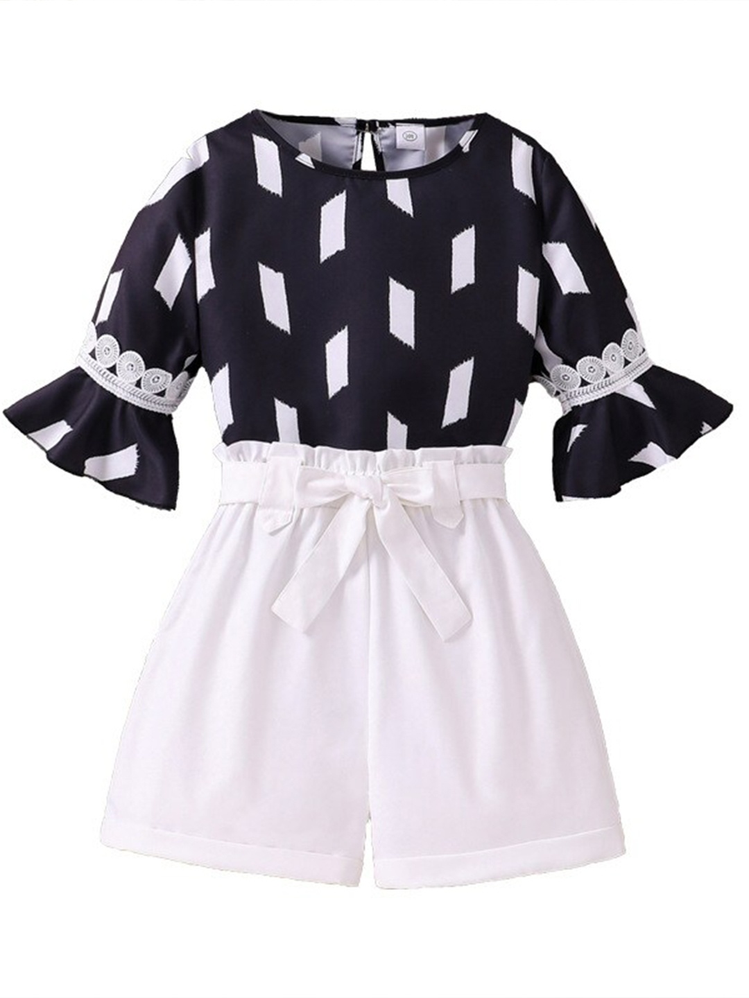 

StyleCast x Revolte Girls Black & White Printed Top with Shorts