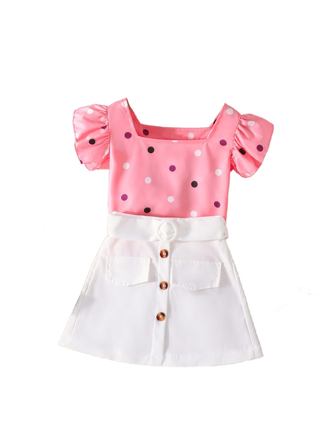 

StyleCast x Revolte Girls Printed Top With Skirt, Pink