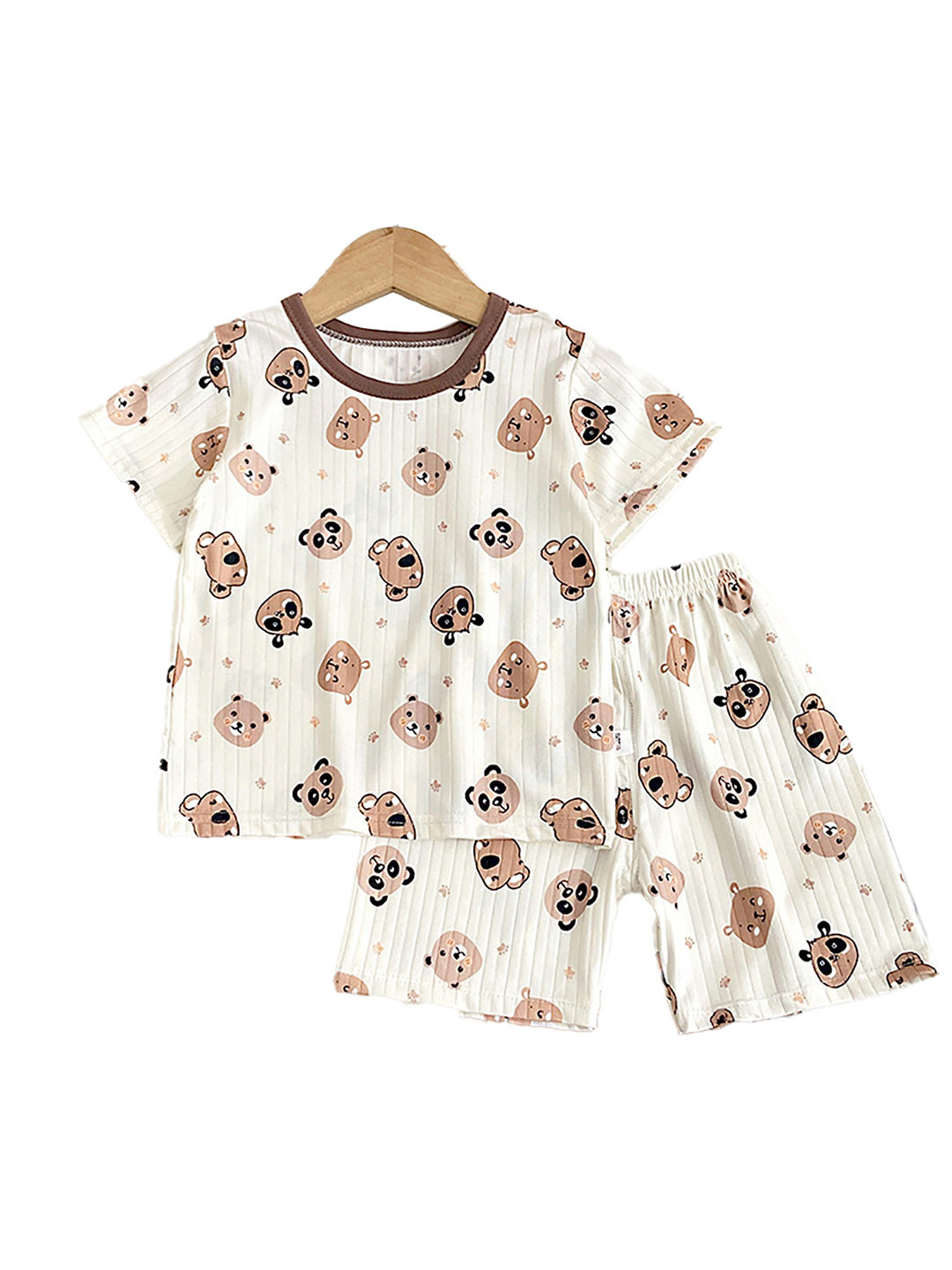 

StyleCast x Revolte Boys Printed Short Sleeves Round Neck Top with Shorts, Cream