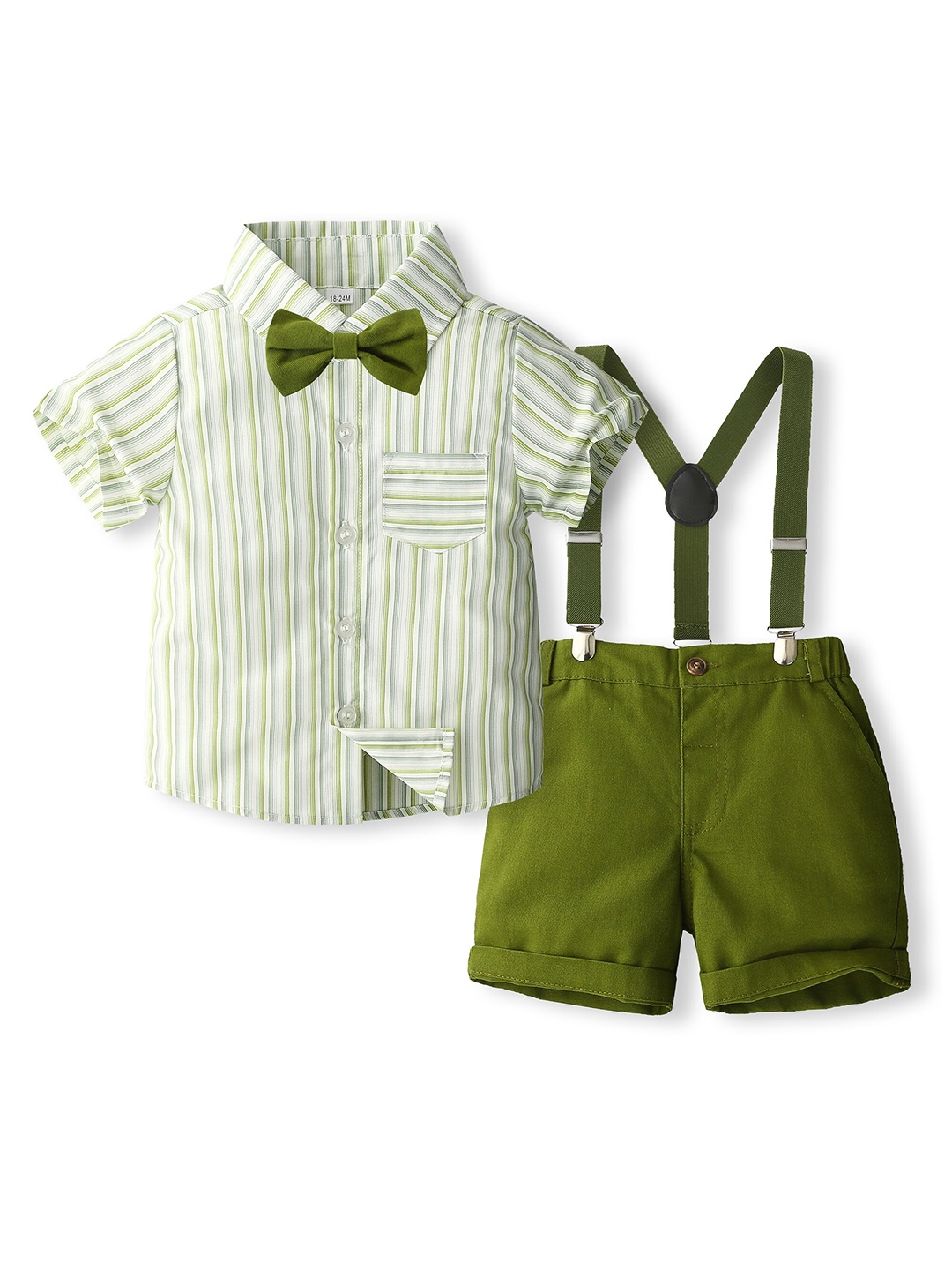 

StyleCast x Revolte Boys Striped Shirt with Short, Green