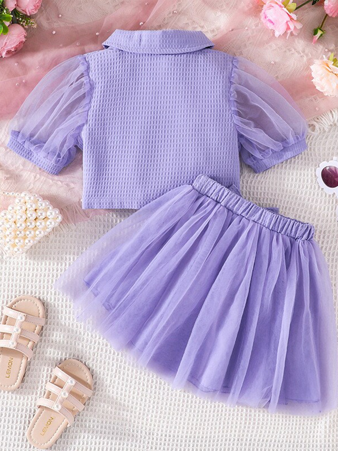 

StyleCast x Revolte Girls Top with Skirt, Purple