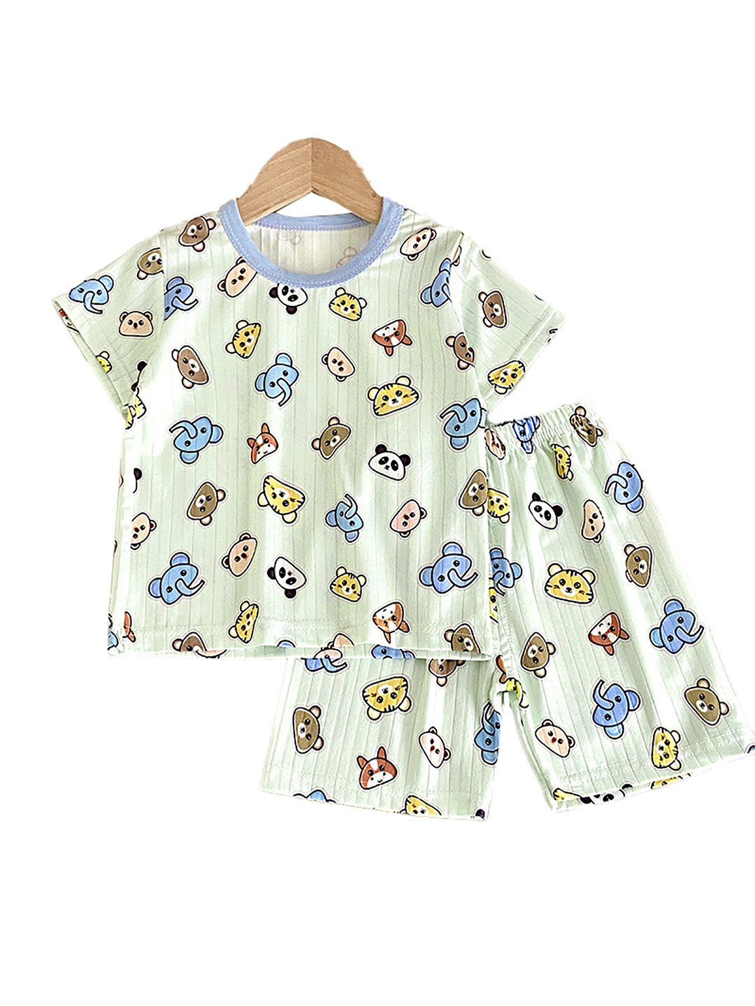 

StyleCast x Revolte Boys Green & Blue Printed Top with Shorts
