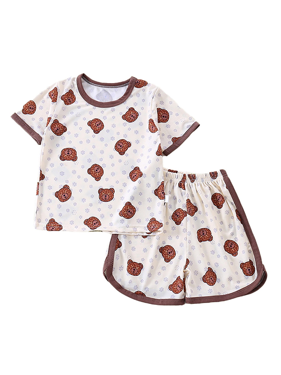 

StyleCast x Revolte Boys Brown & White Printed Top with Shorts