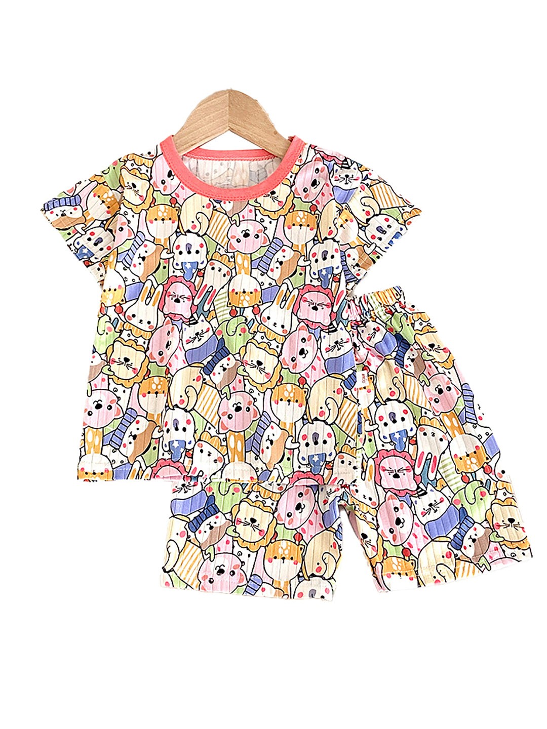 

StyleCast x Revolte Girls Printed Top with Short, Pink