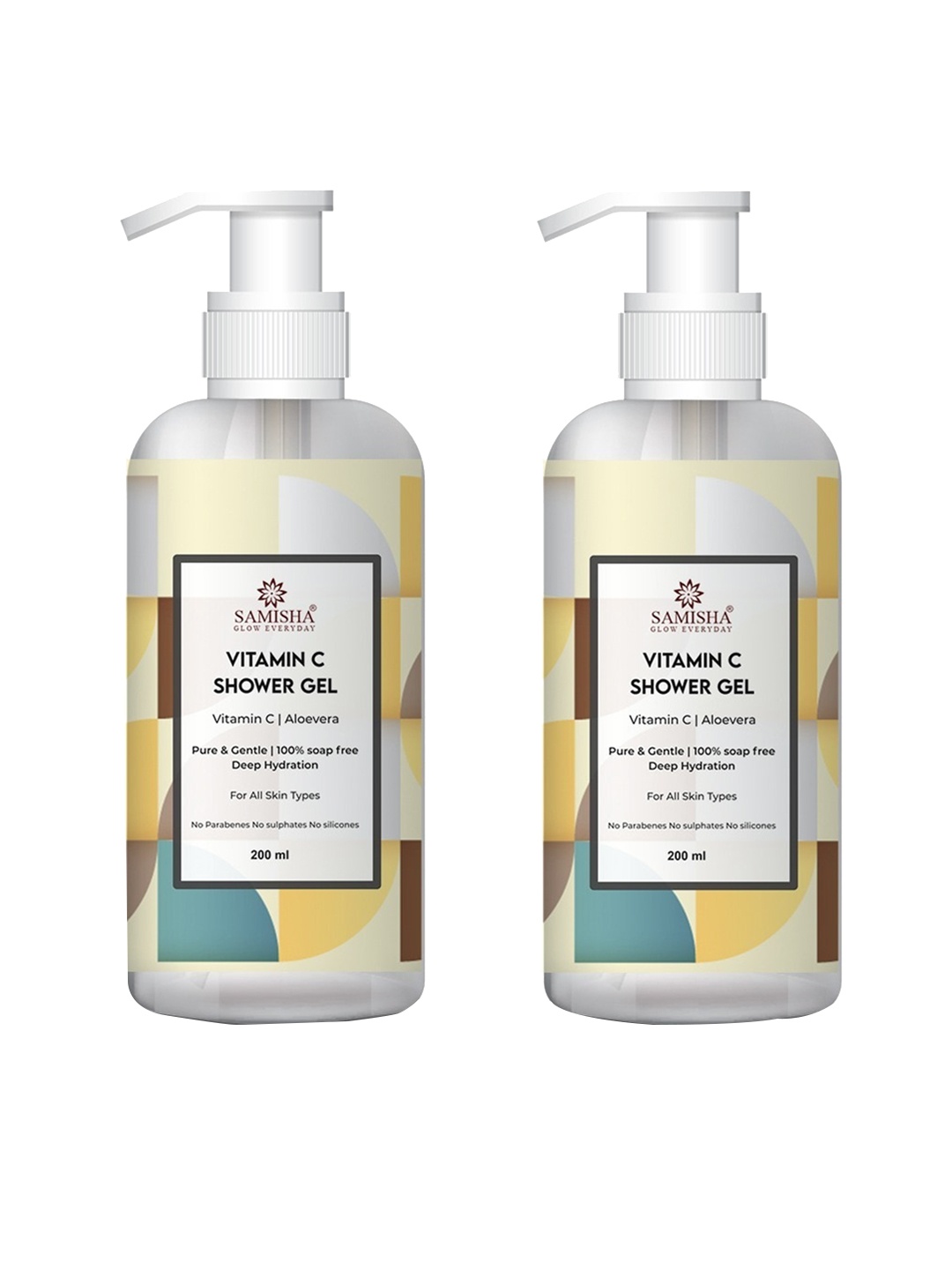 

SAMISHA Set Of 2 Vitamin C Shower Gel For Deep Hydration - 200ml Each, White